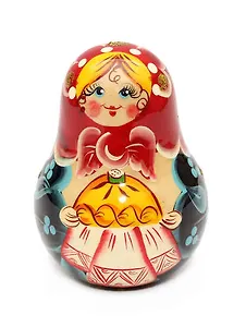 Сувенир, Неваляшка "Русская народная", (высота 8-10см) в ассорт., музыкальная МС-7967