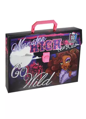 Портфель пластиковый А4 "Monster High" на замке, с ручкой, Академия Групп — 232353 — 1