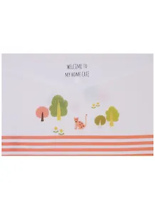Папка-конверт А4 на кнопке "Welcome to my home cafe"