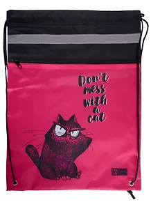Мешок для сменной обуви "КРЭЙЗИ КОТ"36*48см