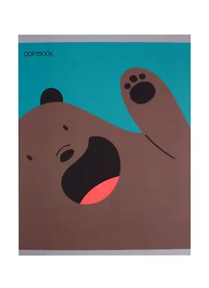 Тетрадь в клетку Unnika, "Привет от мишки", 48 листов, в ассортименте 254941