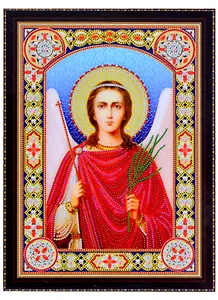 Алмазная мозаика на подрамнике Икона Ангела Хранителя (BH06) (30х40см) (c част.зап.) (блест.)