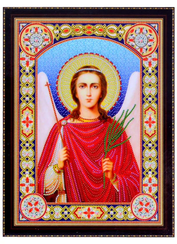 Алмазная мозаика на подрамнике Икона Ангела Хранителя (BH06) (30х40см) (c част.зап.) (блест.) 2860151 — 1