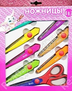 Набор ножниц детских FANCY с фигурн. реж. кромкой (FSC800) (165мм) (8в1) (упаковка) 2395271 — 1