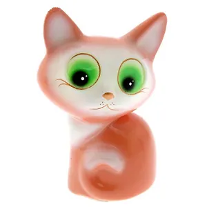 Копилка керамика Кот Лунатик персиковый (10х14х24) (1717975)