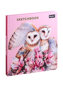Скетчбук 205*246 64л "Совы" 120г/м2, тв.обложка