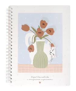 Тетрадь 120л кл. "Mur-Mur", ваза, ламинация, микротекстурирование, спираль