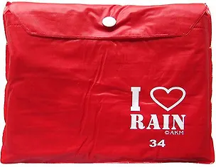 Плащ-дождевик АКМ (детский) плотный PVC, красный JN1080-RED 333794