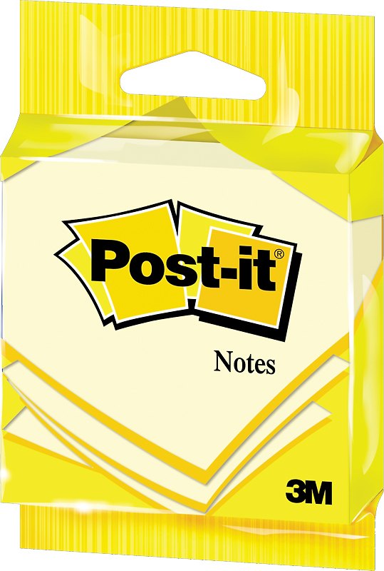 Блок бумаги 76*76 самоклеящийся Post-it 100л, канареечный-желтый, подвес, 3M 226430 — 1