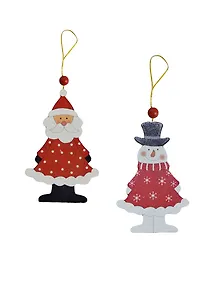 Подвеска новогодняя деревянная Новогодние гости (10см) (3 вида) (154225) (Сима-ленд)