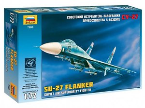 Сборная модель ЗВЕЗДА, Самолёт, Су-27, Flanker ,1:72