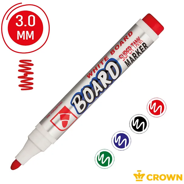 Маркеры для досок Crown, 4 цвета 1-2 мм 209860 — 2