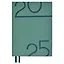 Ежедневник дат. 2025г. А6+ 176л 126х174 "Гоутскин" зеленый, кожзам, мягк. переплет, блинт. тиснение, пантон. срез, офсет, ляссе — 3054624 — 1