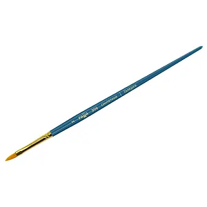 Кисть художественная №2 "Галерея", синтетика, плоскоовальная "кошачий язык", короткая ручка, Гамма