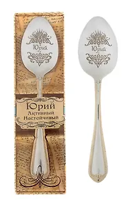 Ложка чайная в подарочной коробке Юрий (3х15) (615212)