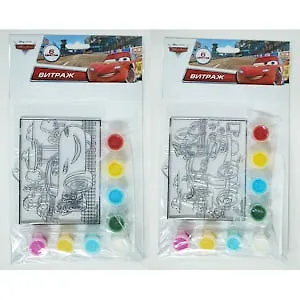 Витраж Disney Тачки (T13-SC-CARS1) (177493) (краски и кисть) (упаковка)