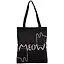 Сумка-шоппер Котики Meow черная, текстиль,  40см.*32см., с 2 ручками — 2753343 — 1