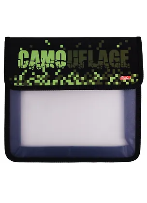 Папка для тетрадей А5 "Camouflage" пластиковая, 1отд., липучка, инд.уп. 246368
