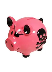 Копилка Поросенок-пират (красный) (12,5см) (574-096)