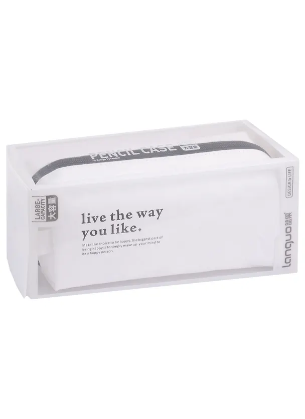 Косметичка с ручкой Live Your Life  The Way You Like (белая) (Tyvek) (21х9х7) 2958521 — 2