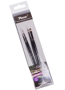 Кисти 4шт синтетика под колонок круглая №00,№1,№3 плоская №4 "Artists Hi-Tech"