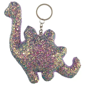 Брелок с блестками Динозаврик (текстиль)
