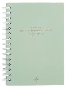 Тетрадь 120л кл. "Romance", светло-зеленый, тв.переплет, спираль, микротекстурирование, ламинация, тиснение золотой фольгой