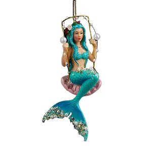 Новогоднее подвесное украшение ErichKrause Decor Русалка на качелях (пластик) (15см) (66075)