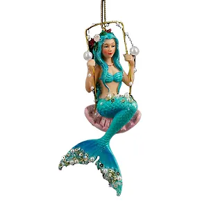 Новогоднее подвесное украшение ErichKrause Decor Русалка на качелях (пластик) (15см) (66075) 3177030