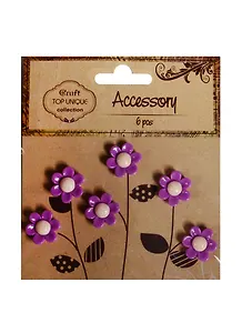 Стикеры цветочки пласт. (6шт.) (2см) (цвета в асс.) (S20494461)