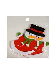 Набор декоративных эл. из фетра Снеговики(2шт)(10,5см)(пакет)