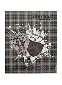 Дневник шк. "ШОТЛАНДКА СЕРАЯ" интегр.обл., глянц.пленка, тиснение цв.фольгой, универс.шпаргалка, Феникс