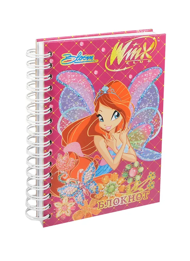 Блокнот А6 96л кл. "WINX CLUB" спираль, глиттер, WINX 229594 — 3