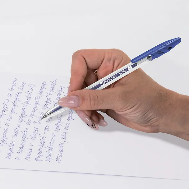 Шариковая ручка синяя 1 мм, Ultra, Brauberg 2937283 — 11