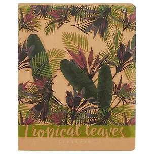 Тетрадь в клетку BG, Tropical leaves, 48 листов, в ассортименте 244615