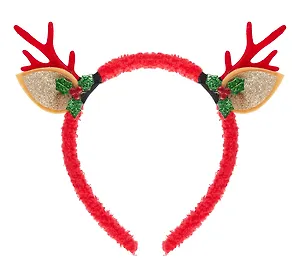 Ободок новогодний Рожки олененка (текстиль) (12-06141-P1)