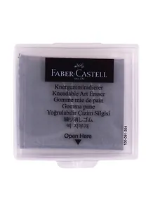 Ластик-клячка Faber-Castell, формопласт, 40*35*10мм, серый, в контейнере