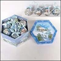 Набор из 7-и новогодних украшений "Шар" (7см) (554589) (Ремеко РС)