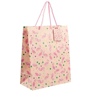 Подарочный пакет «Розовый фламинго», А4