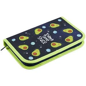 Пенал 1 отделение "Авокадо в космосе", 21 х 13.5 см