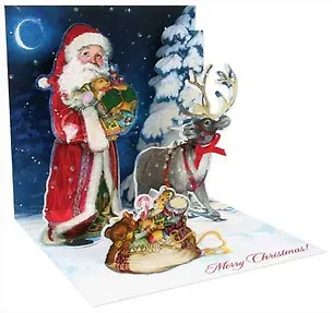 3D открытка Дед Мороз (Father Christmas) (квадрат) (1099) 2394797