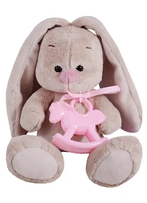 Мягкая игрушка Зайка Ми с розовой лошадкой (15 см) (SidX-229) 2648453