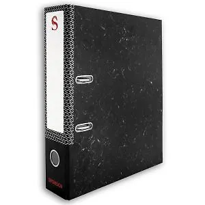 Папка архивная 80мм А4 черн.мрамор