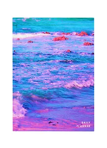 Ежедневник недат. А5 128л Волны 7БЦ, мат.софт-тач, офсет