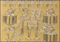 Контурные наклейки Время повеселится (2.2790) (лист) (зол.) (10х23см)