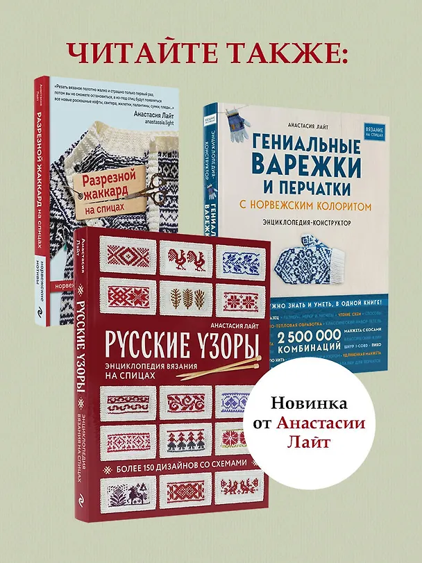 Книга Самый теплый Новый год. Русские узоры. Вяжем на спицах елочные шары (Анастасия Лайт) — 12