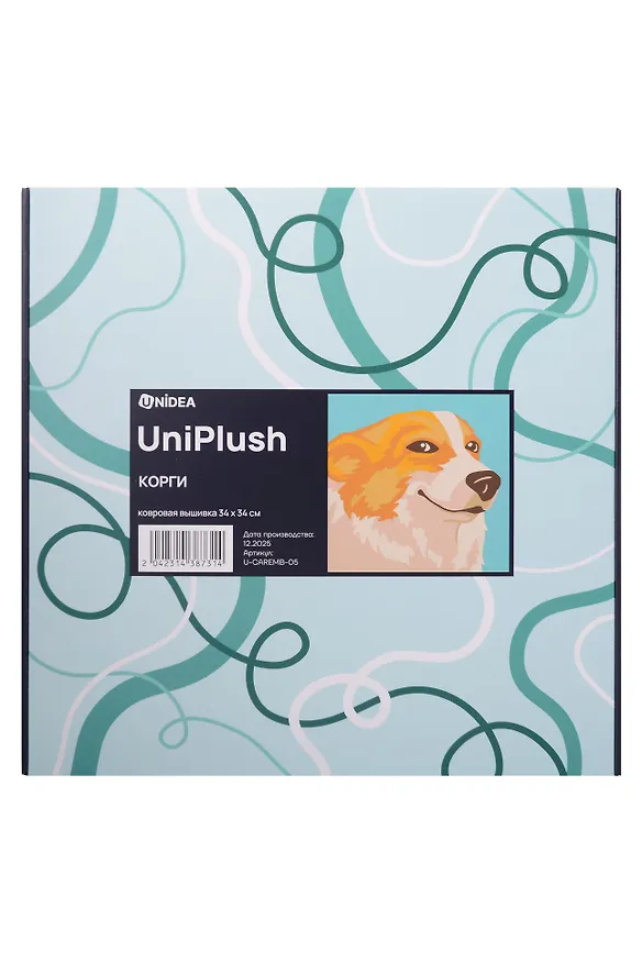 UniPlush Ковровая вышивка "Корги" (34х34) 3150663 — 1