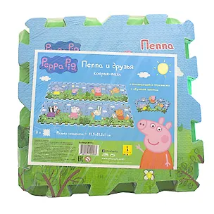 Игрушка, Развивающая игрушка, Peppa Pig Коврик - пазл Пеппа и друзья 8 сегментов 322145