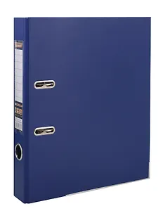 Папка архивная 50мм А4 синяя, PVC, прозр.карман, металл.уголки