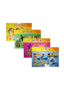 Трафарет пластиковый в пакете с хедером, 28*17 см, 1.6 мм, 4 вида (11-24156-3020)